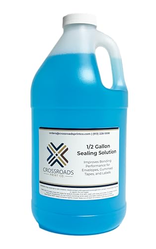 Postage Meter Sealing Solution 0.5 Gallon (64 oz) – Non Toxic Envelope, Label & Gummed Tape Moistener Fluid | Replaces Quadient Sure Seal & Pitney Bowes E-Z Seal | Made in USA