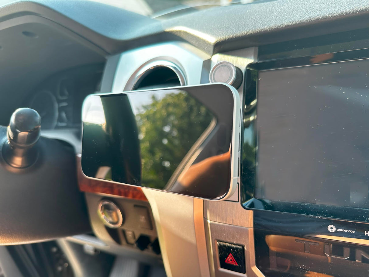 Phone Holder – for Toyota Tundra (2014-2021) – ASA Filament (UV-Resistant/Heat-Resistant/Water-Resistant), N52 Compatible Magnet Array-Compatible with iPhone Ring, Portrait and Landscape Mode