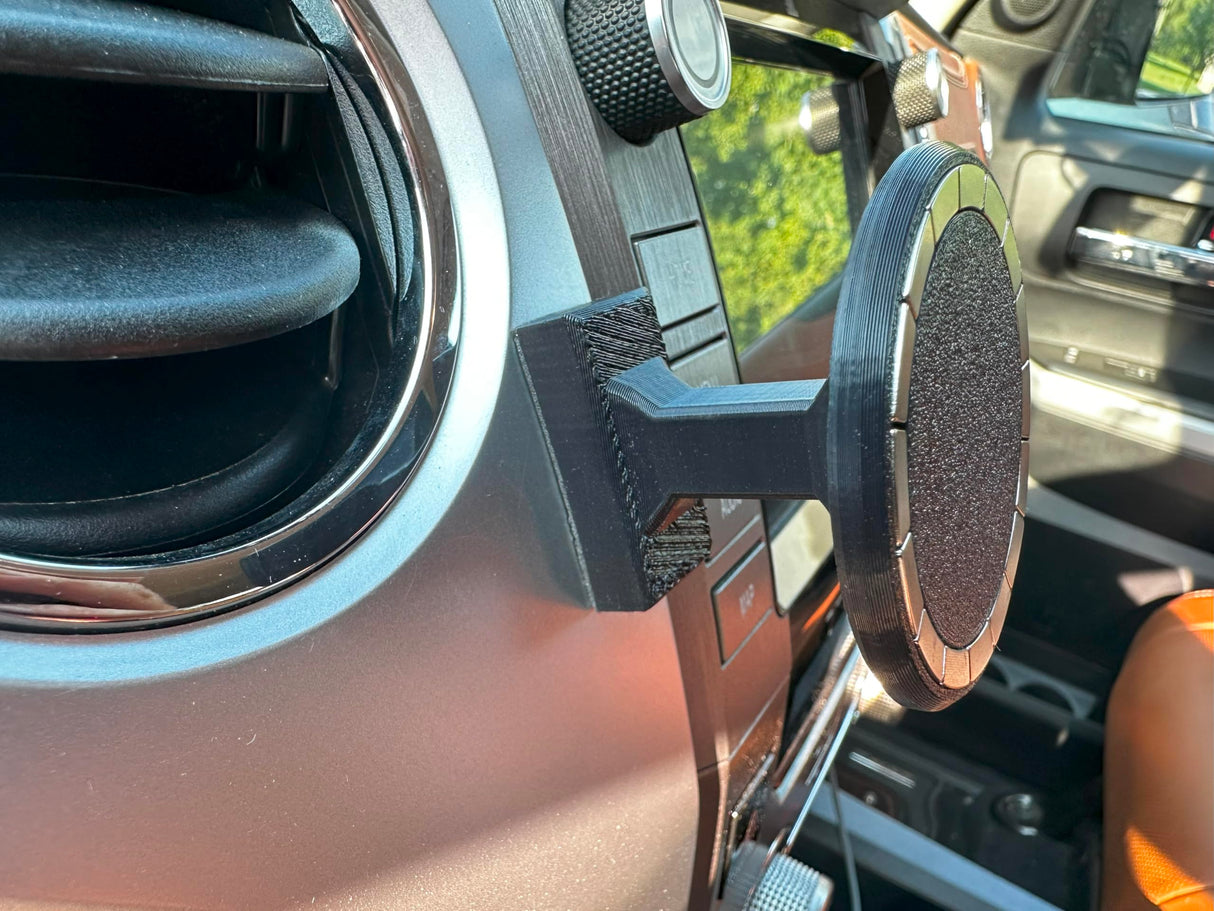 Phone Holder – for Toyota Tundra (2014-2021) – ASA Filament (UV-Resistant/Heat-Resistant/Water-Resistant), N52 Compatible Magnet Array-Compatible with iPhone Ring, Portrait and Landscape Mode