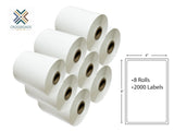 4” x 6” Direct Thermal Shipping Labels – 250 Labels per Roll – 1” Core, Die-Cut, Perforated – 4” OD – Compatible with Desktop Thermal Printers