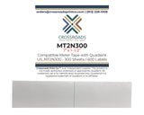 Compatible Quadient MT2N300 Postage Meter Tape Labels – 300 Sheets (600 Labels) for use in iX-5, iX-7, and in Series - 7" x 1-1/4"