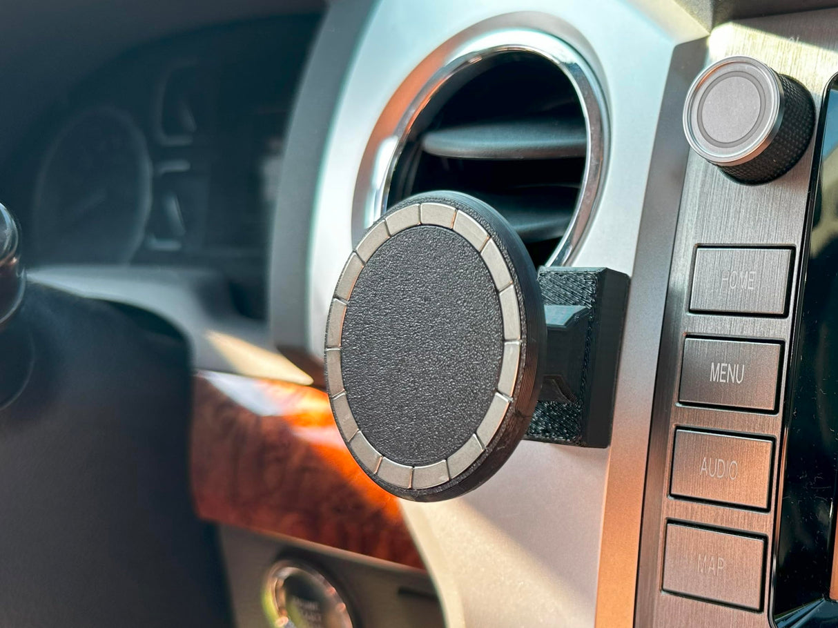 Phone Holder – for Toyota Tundra (2014-2021) – ASA Filament (UV-Resistant/Heat-Resistant/Water-Resistant), N52 Compatible Magnet Array-Compatible with iPhone Ring, Portrait and Landscape Mode