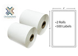 4” x 6” Direct Thermal Shipping Labels – 250 Labels per Roll – 1” Core, Die-Cut, Perforated – 4” OD – Compatible with Desktop Thermal Printers