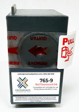 Crossroads Print Co. 765-9 Red Compatible Ink Cartridge for Pitney Bowes SendPro C Auto Postage Meter | USPS Compliant Fluorescent Red | Made in USA
