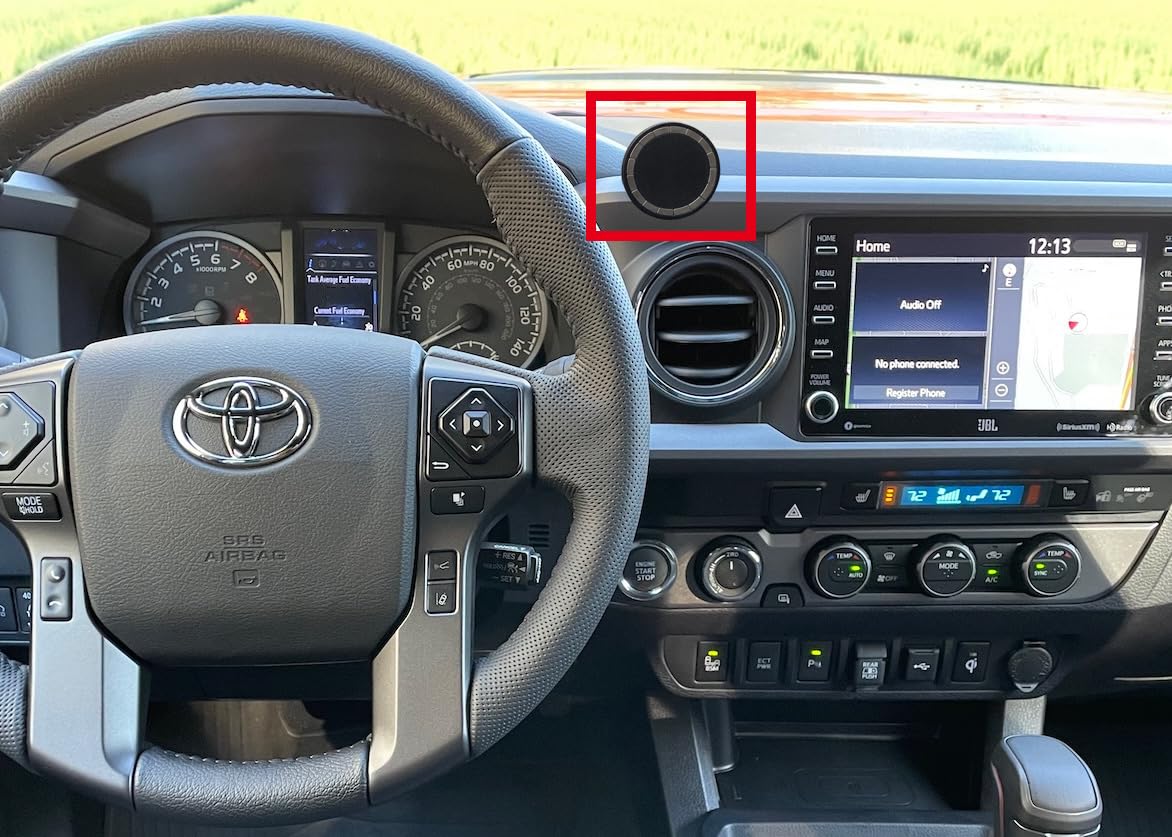 Toyota Tacoma Phone Mount (2016-2023) – Magnetic Dashboard Phone Holder with N52 Magnets, MagSafe Compatible, Heat Resistant ASA Material, 3M VHB Tape Install