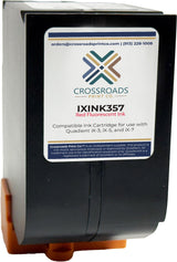 Crossroads Print Co. IXINK357 Compatible Ink Cartridge for Quadient iX-3, iX-5, iX-7 & iX-7 Pro Postage Meter | USPS Compliant Fluorescent Red Ink | Made in USA