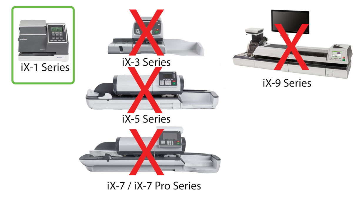 Crossroads Print Co. IXINK1 Red Compatible Ink Cartridge for Quadient iX-1 Series Postage Meter | USPS Compliant Fluorescent Red | Made in USA